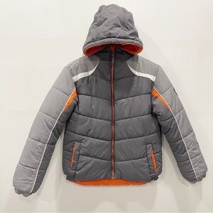 Protection System Puffer Quilted Jacket Grey Kids Size 18/20